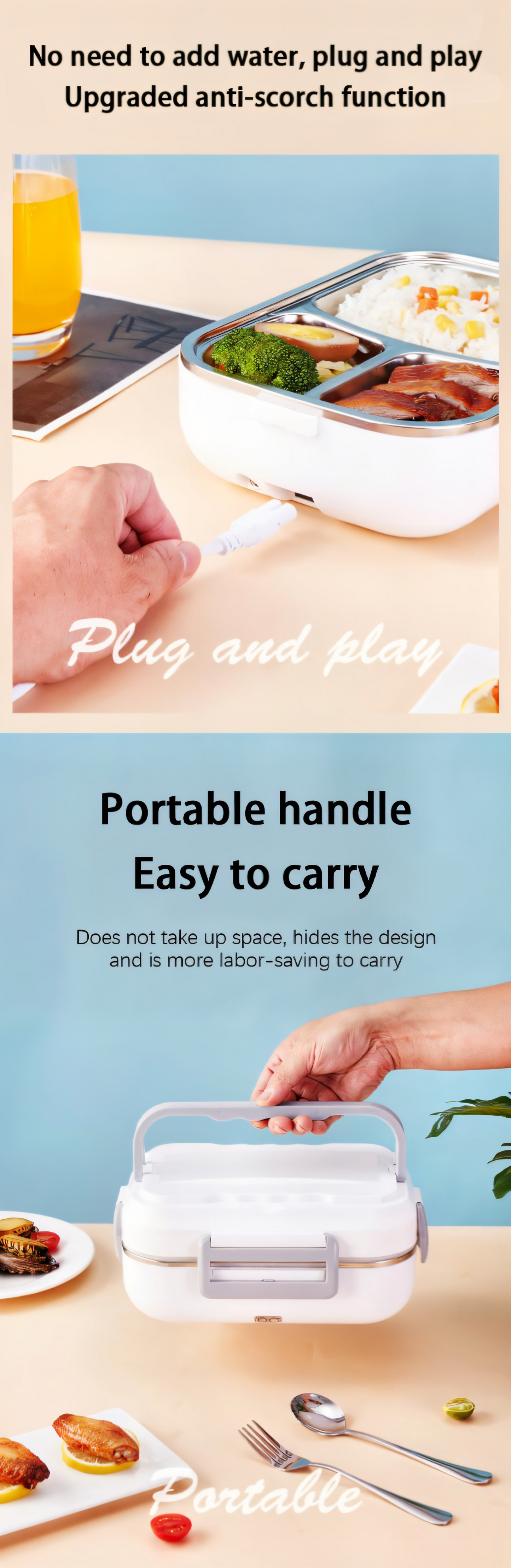 Premium 1,5L Elektrische Lunchbox | Hochwertiges Edelstahl-Kochgeschirr mit Heizfunktion & Thermotasche – Ideal für Auto, LKW & unterwegs