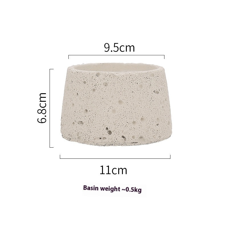 Dekorative Wohnaccessoires: Kerzenhalter aus Zement für Aromatherapie-Kerzen