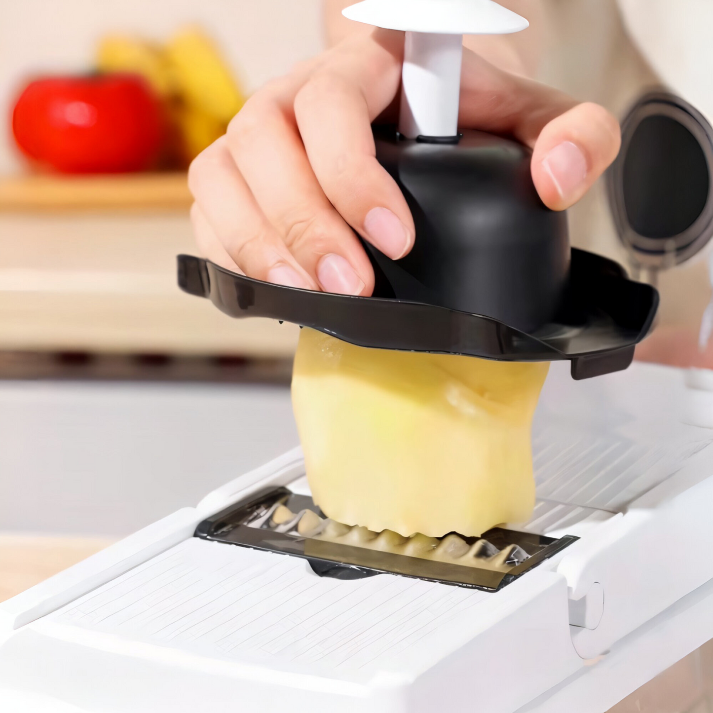 22-in-1 Profi Gemüseschneider – Multifunktionale Mandoline mit Edelstahlklingen | Würfelschneider & Reibe für Gemüse, Obst & Käse | Rutschfest & Spülmaschinenfest