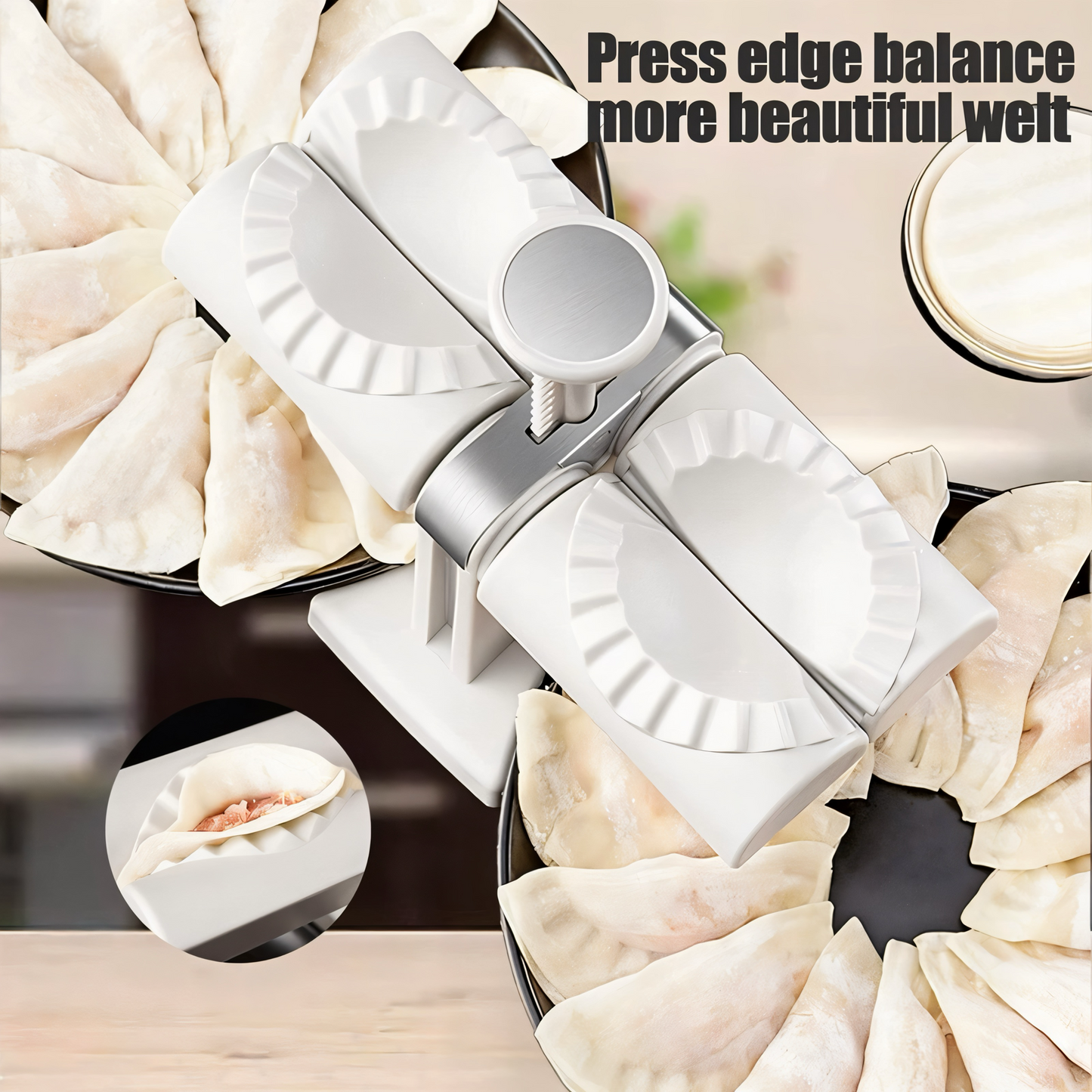 2-in-1 Dumpling Maker & Teigtaschenformer – Doppelte Presse für Maultaschen, Ravioli & Gyoza | BPA-frei, Edelstahl, Einfach & Schnell