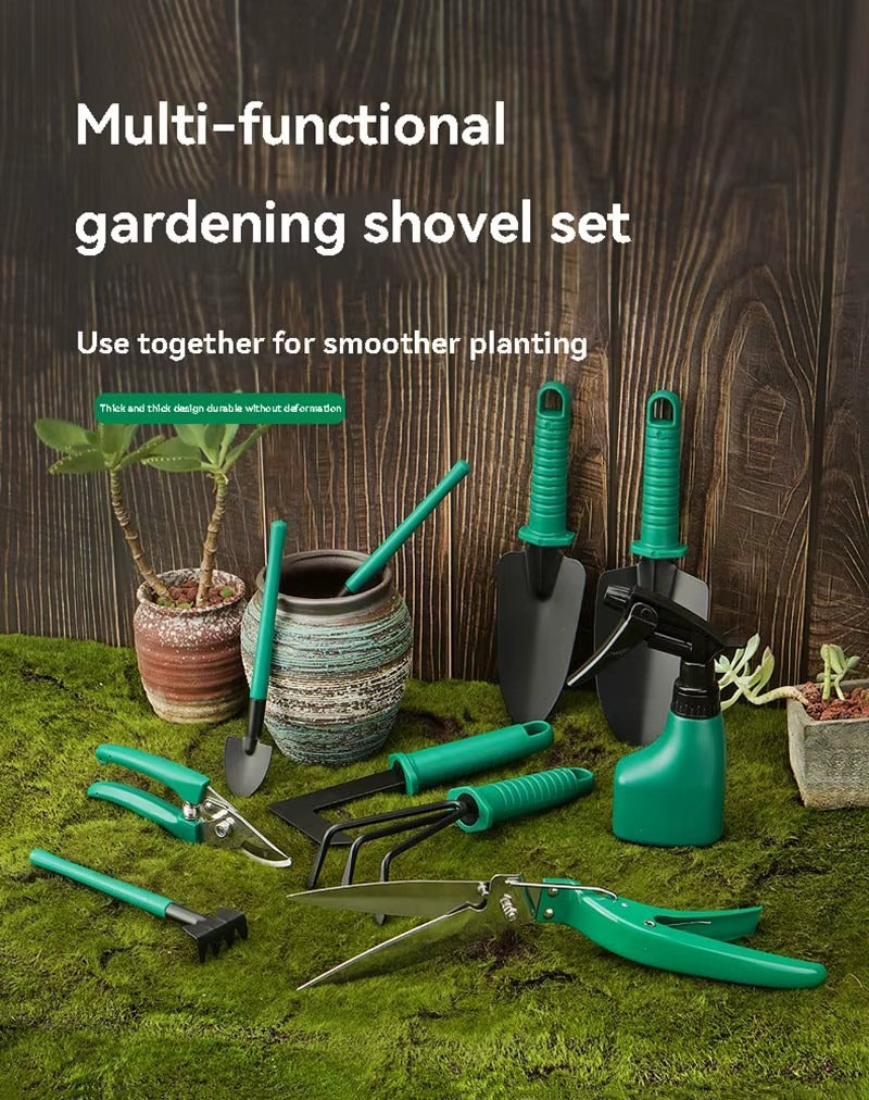 Premium 12-teiliges Gartenwerkzeug-Set mit Tragetasche – Profi Gartenschere, Handschaufel, Hacke, Unkrautstecher, Sprühflasche – Rostfrei, Ergonomisch, Ideal für Gartenarbeit, Balkon & Zimmerpflanzen