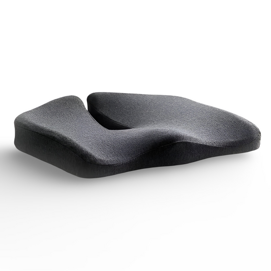 Orthopädisches Sitzkissen aus Memory Foam – Ergonomisches Steißbeinkissen gegen Rücken-, Ischias- & Steißbeinschmerzen – Atmungsaktiv, rutschfest & Dr