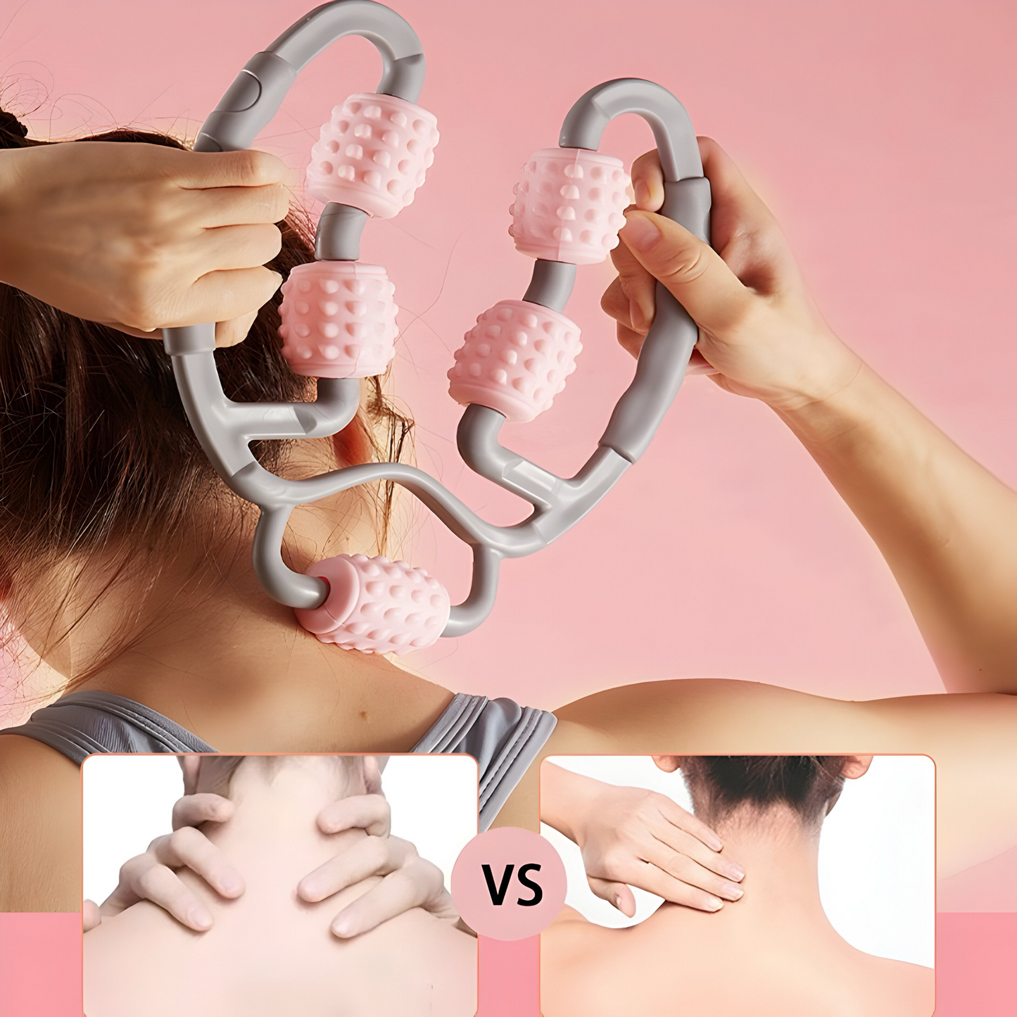 360° Muskelmassage Roller – Tiefengewebsmassage für Schmerzlinderung & Entspannung | Fördert die Durchblutung | Ideal für Nacken, Schultern, Arme & Beine | Ergonomisch & rutschfest