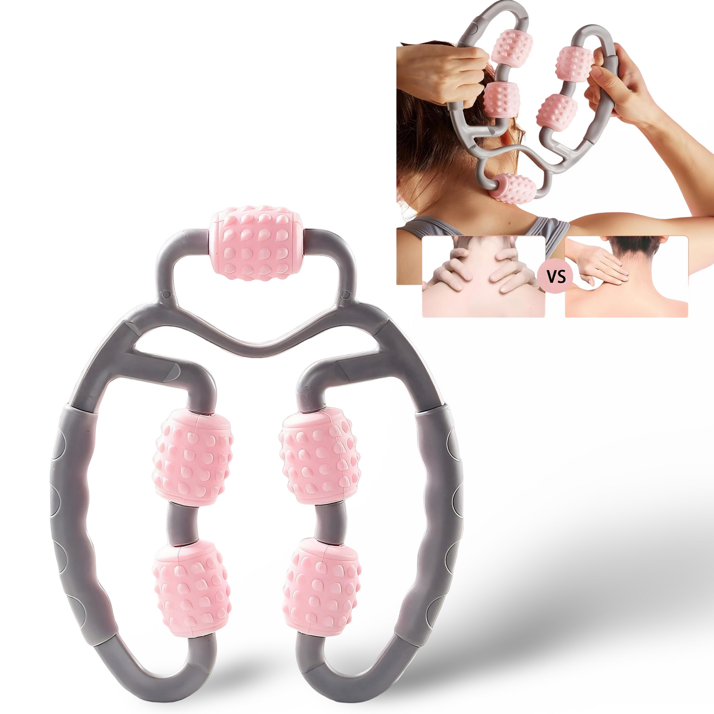 360° Muskelmassage Roller – Tiefengewebsmassage für Schmerzlinderung & Entspannung | Fördert die Durchblutung | Ideal für Nacken, Schultern, Arme & Beine | Ergonomisch & rutschfest