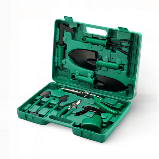 Premium 12-teiliges Gartenwerkzeug-Set mit Tragetasche – Profi Gartenschere, Handschaufel, Hacke, Unkrautstecher, Sprühflasche – Rostfrei, Ergonomisch, Ideal für Gartenarbeit, Balkon & Zimmerpflanzen