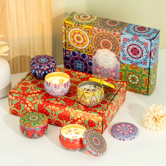 6er/4er-Pack Duftkerzen im Vintage-Design – Elegante Blumengläser aus Sojawachs für Hochzeit, Geburtstag und Heimdekoration